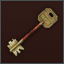 Llave oxidada ensangrentada
